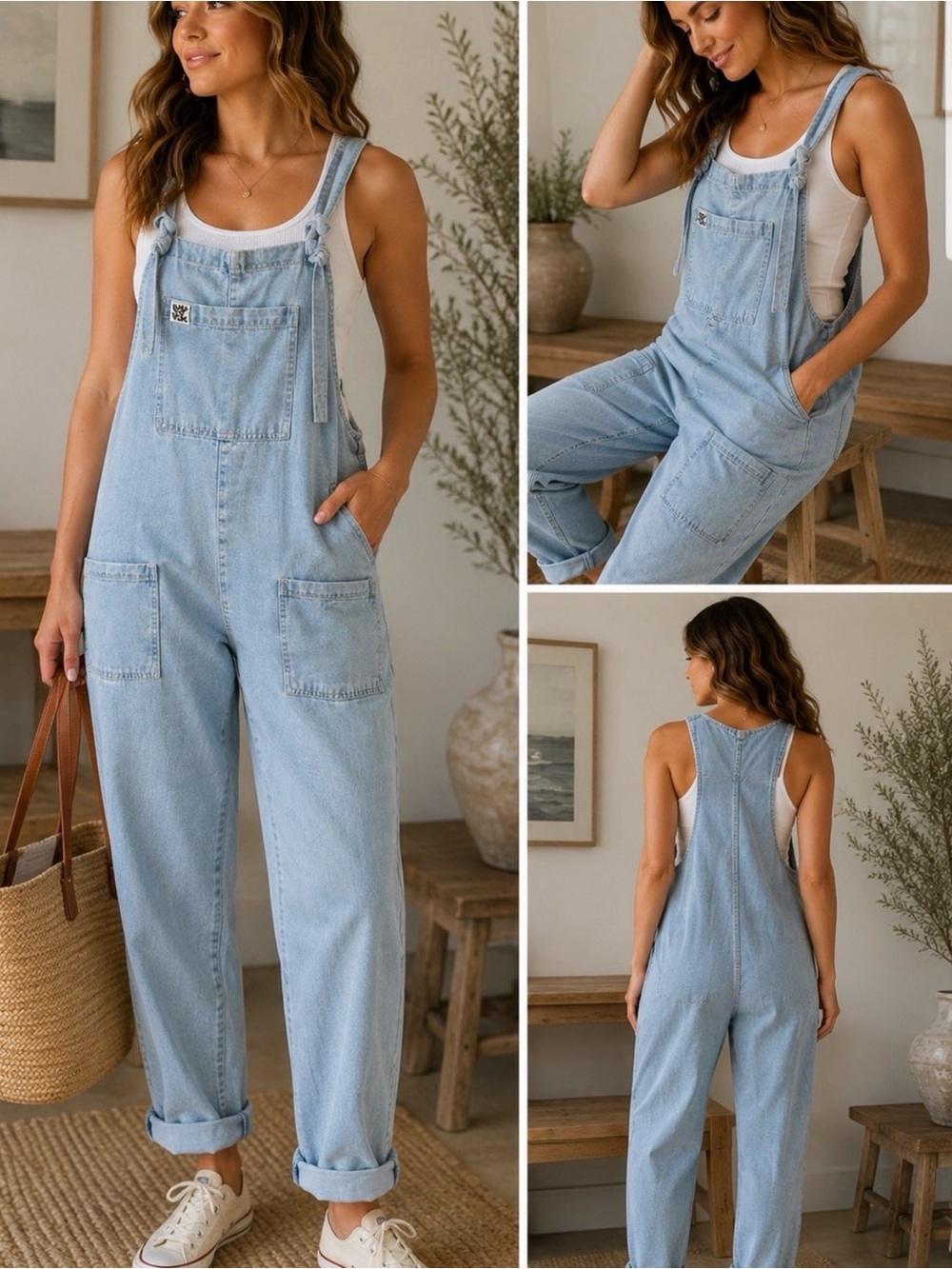 Lucy & Yak Atlas Dungarees Light Wash Denim Overalls
XS Regular
Boho
Comfy
Artsy